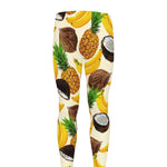 Tropical Fruits Pattern Print Men's leggings