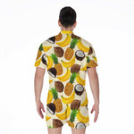 Tropical Fruits Pattern Print Men's Rompers