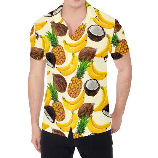 Tropical Fruits Pattern Print Men's Shirt