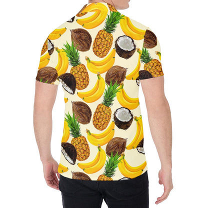 Tropical Fruits Pattern Print Men's Shirt