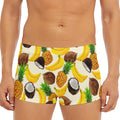 Tropical Fruits Pattern Print Men's Short Boxer Briefs