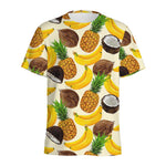 Tropical Fruits Pattern Print Men's Sports T-Shirt