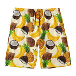 Tropical Fruits Pattern Print Men's Swim Trunks