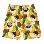 Tropical Fruits Pattern Print Men's Swim Trunks