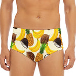 Tropical Fruits Pattern Print Men's Triangle Swim Briefs