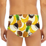 Tropical Fruits Pattern Print Men's Triangle Swim Briefs