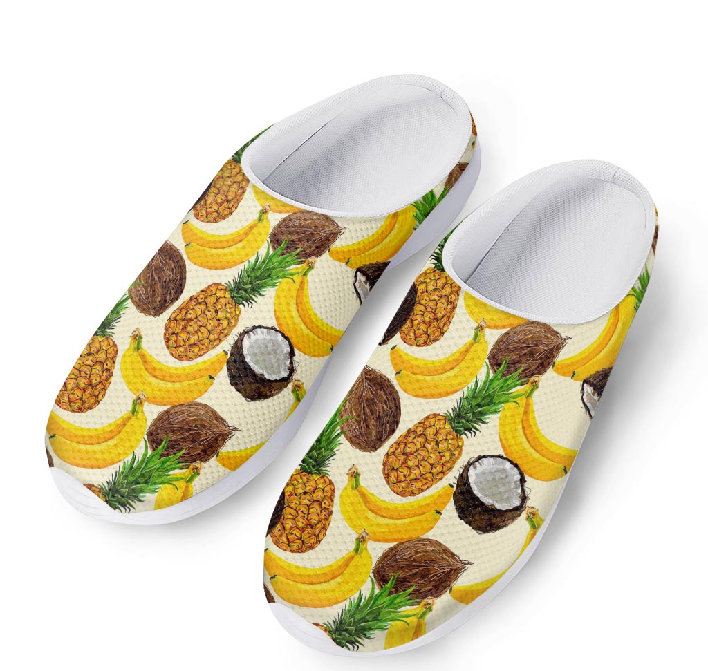 Tropical Fruits Pattern Print Mesh Casual Shoes