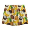 Tropical Fruits Pattern Print Mesh Shorts
