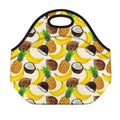 Tropical Fruits Pattern Print Neoprene Lunch Bag