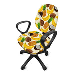Tropical Fruits Pattern Print Office Chair Cover