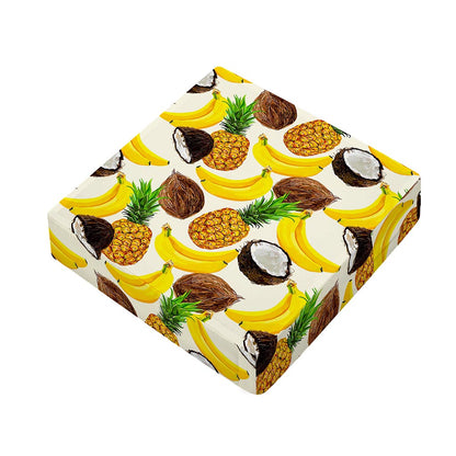 Tropical Fruits Pattern Print Outdoor Seat Cushion Cover