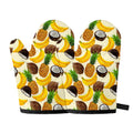 Tropical Fruits Pattern Print Oven Mitts