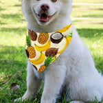 Tropical Fruits Pattern Print Over The Collar Dog Bandana