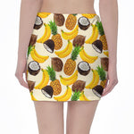 Tropical Fruits Pattern Print Pencil Mini Skirt