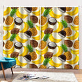 Tropical Fruits Pattern Print Pencil Pleat Curtains