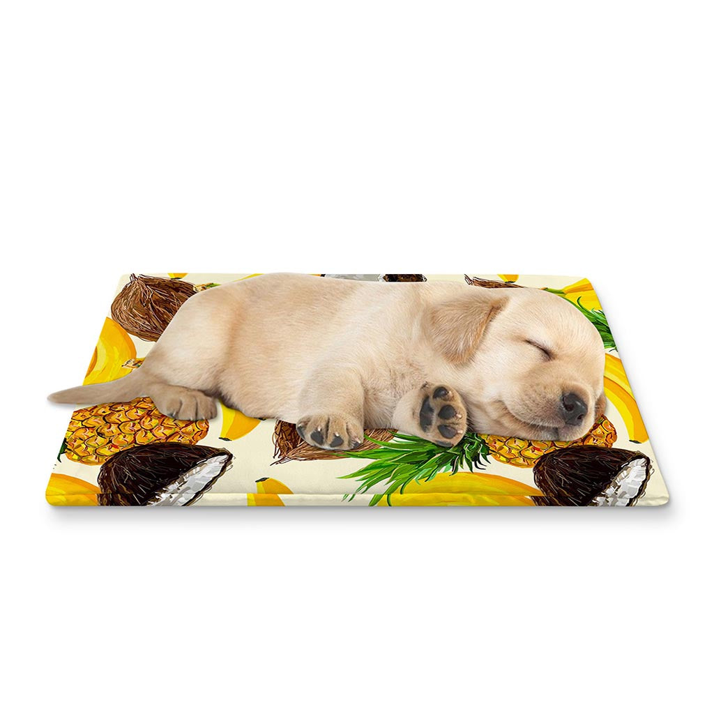 Tropical Fruits Pattern Print Pet Cooling Mat Cover