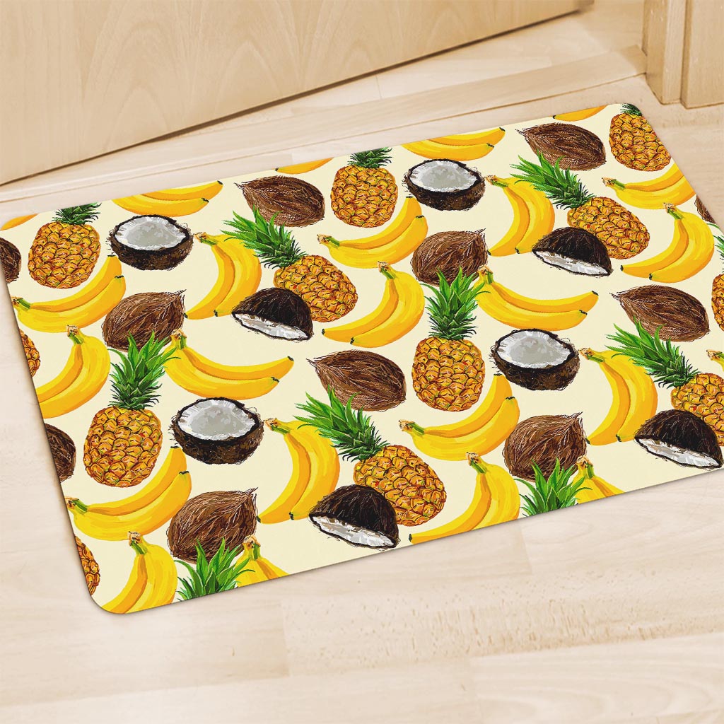 Tropical Fruits Pattern Print Polyester Doormat