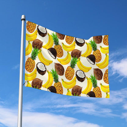 Tropical Fruits Pattern Print Polyester Flag