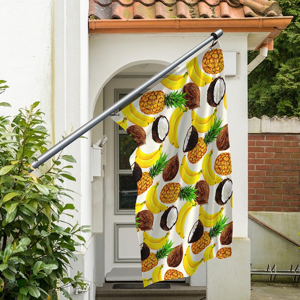 Tropical Fruits Pattern Print Polyester Flag