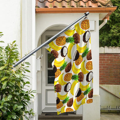 Tropical Fruits Pattern Print Polyester Flag