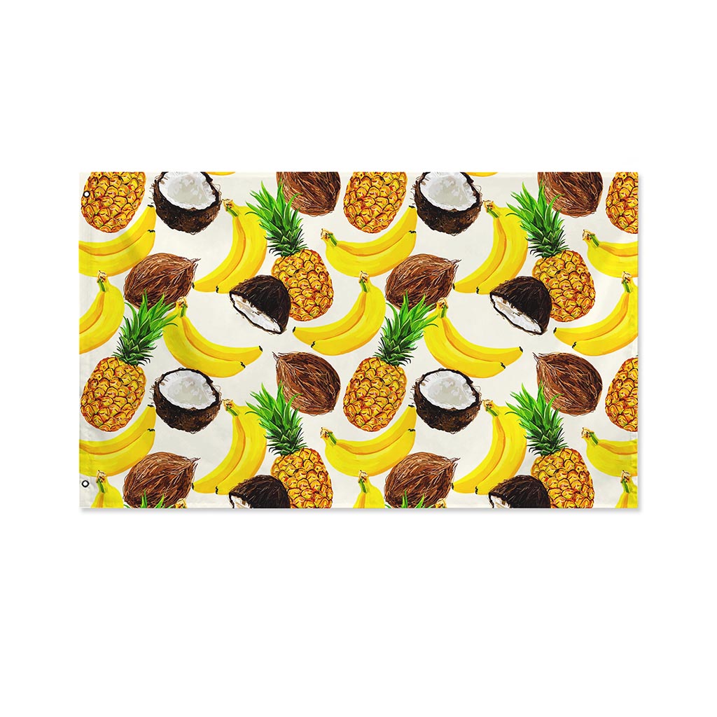 Tropical Fruits Pattern Print Polyester Flag