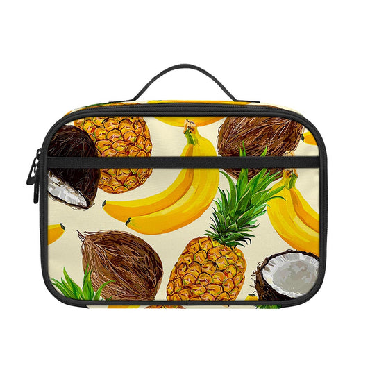 Tropical Fruits Pattern Print Portable Lunch Bag