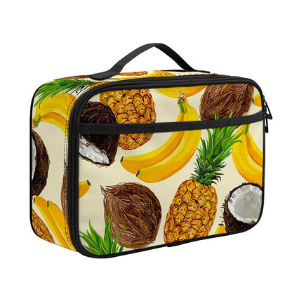 Tropical Fruits Pattern Print Portable Lunch Bag