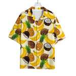 Tropical Fruits Pattern Print Rayon Hawaiian Shirt