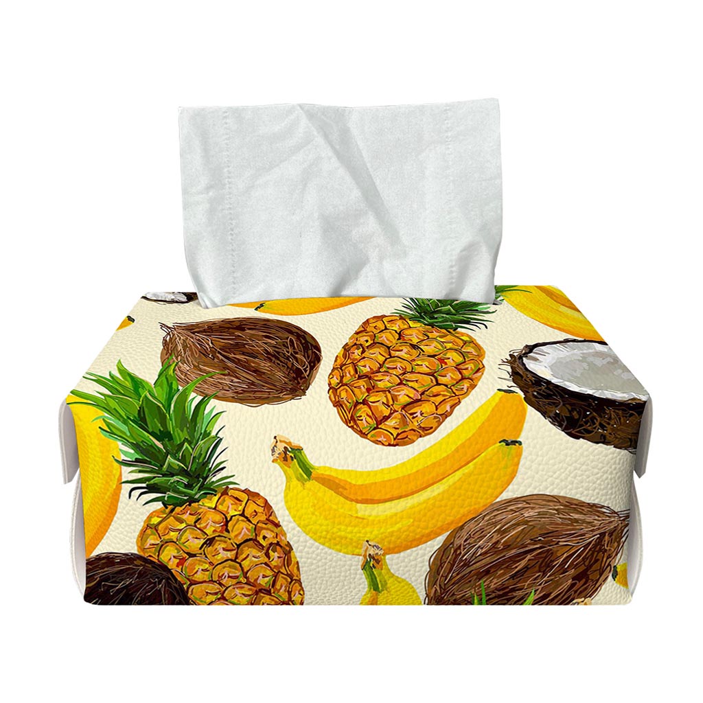 Tropical Fruits Pattern Print Rectangle Tissue Box Cover