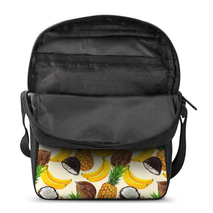 Tropical Fruits Pattern Print Rectangular Crossbody Bag