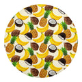 Tropical Fruits Pattern Print Round Blanket