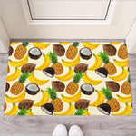 Tropical Fruits Pattern Print Rubber Doormat