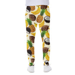 Tropical Fruits Pattern Print Scuba Joggers
