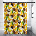 Tropical Fruits Pattern Print Shower Curtain