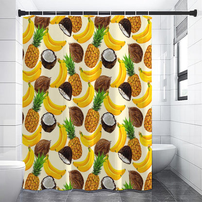 Tropical Fruits Pattern Print Shower Curtain