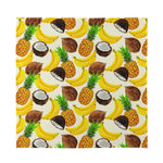 Tropical Fruits Pattern Print Silk Bandana