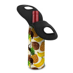 Tropical Fruits Pattern Print Single Neoprene Wine Tote