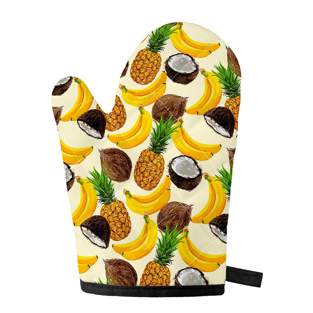 Tropical Fruits Pattern Print Single Oven Mitt