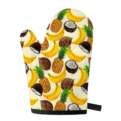 Tropical Fruits Pattern Print Single Oven Mitt