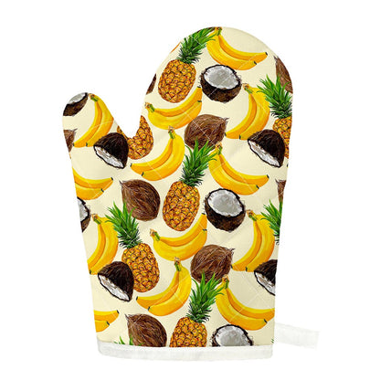 Tropical Fruits Pattern Print Single Oven Mitt