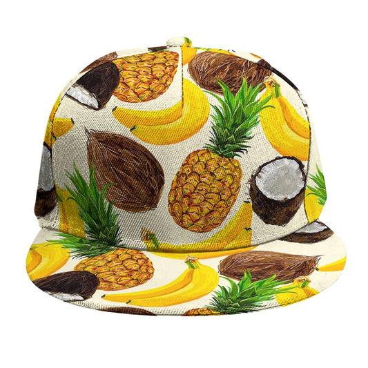 Tropical Fruits Pattern Print Snapback Cap