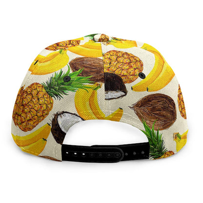 Tropical Fruits Pattern Print Snapback Cap
