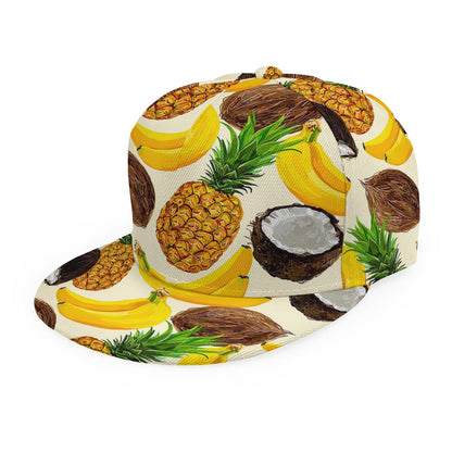 Tropical Fruits Pattern Print Snapback Cap