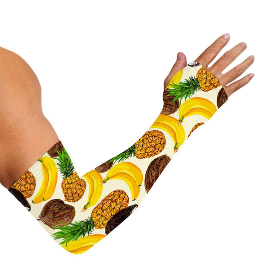 Tropical Fruits Pattern Print Sun Protection Arm Sleeves