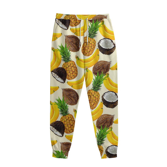 Tropical Fruits Pattern Print Sweatpants