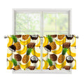 Tropical Fruits Pattern Print Tier Curtains