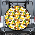 Tropical Fruits Pattern Print Tire Cover