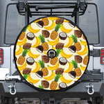 Tropical Fruits Pattern Print Tire Cover With Camera Hole