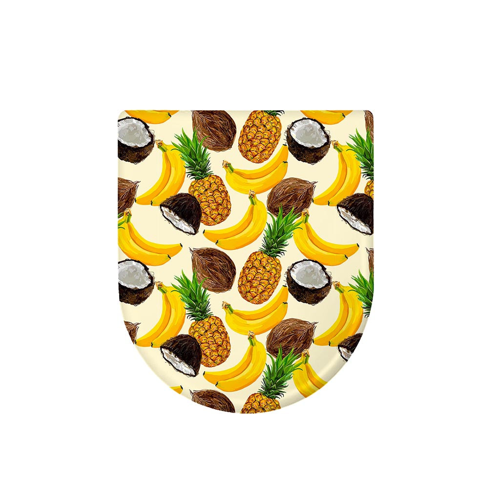Tropical Fruits Pattern Print Toilet Lid Cover