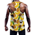 Tropical Fruits Pattern Print Training Tank Top